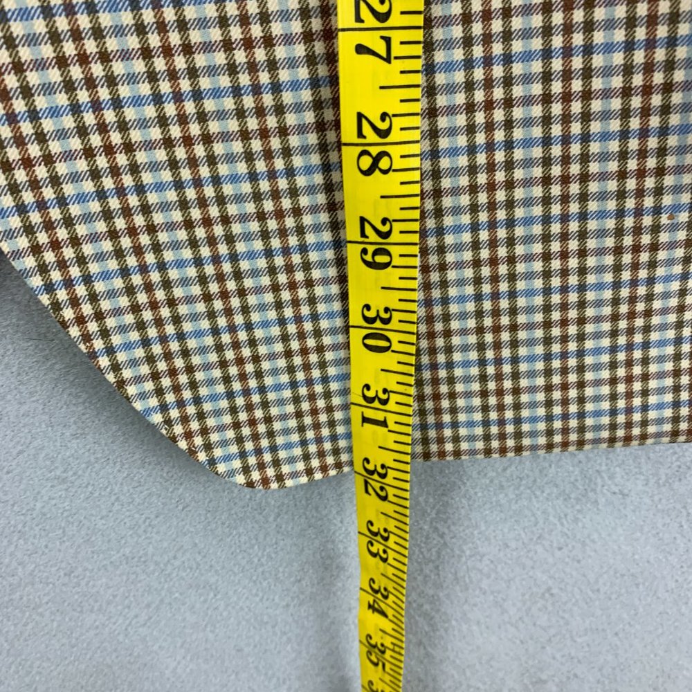 **SOLD**Roberto Rosso Sport Coat Mens 44R Brown Blue Check Wool Blend - Picture 8 of 16